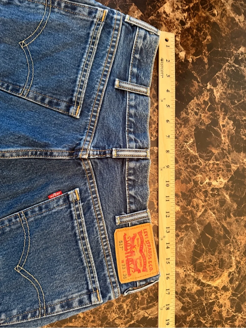 Levi’s 517 Bootcut Jeans Men’s 33x36 Medium Wash Blue Denim Classic Fit